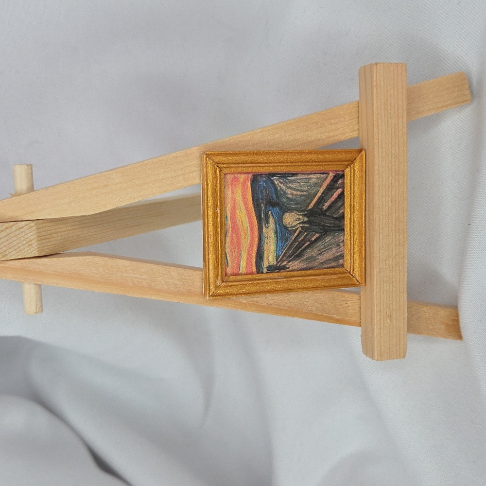 Doll House Art The Scream Painting Edvard Munch With Easel